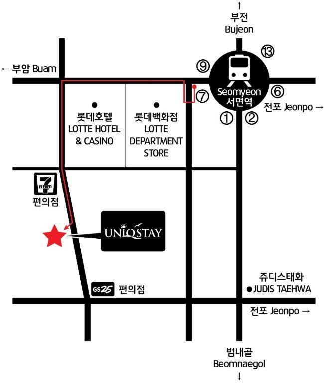 Uniqstay Μπουσάν Εξωτερικό φωτογραφία